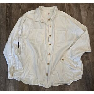 Women's White Levis Button Down‎ Shirt XXL